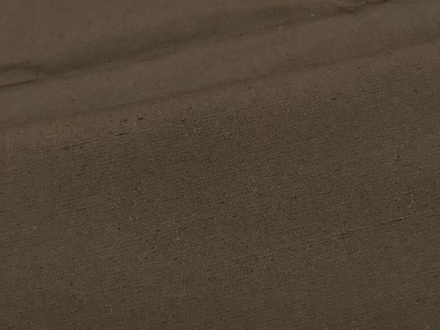 平和屋着物＃男性　長羽織　紬地　憲法黒茶色　正絹　逸品　CABJ5436in