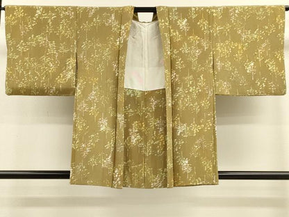 平和屋着物＃羽織　ろうけつ染め　草木文　正絹　逸品　CABJ5438in