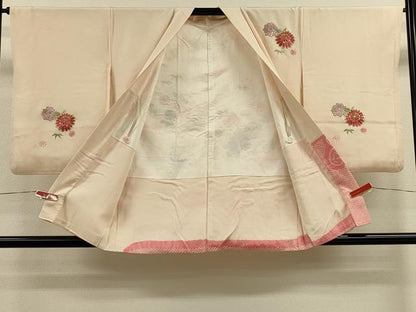 平和屋着物＃羽織　絞り　刺繍　エ霞草花文　金銀糸　正絹　逸品　CABJ5440in