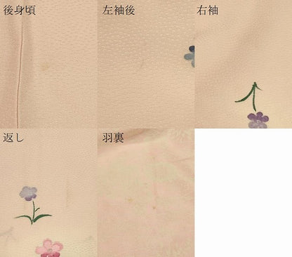 平和屋着物＃羽織　草花文　暈し染め　銀彩　正絹　逸品　CABJ5441in