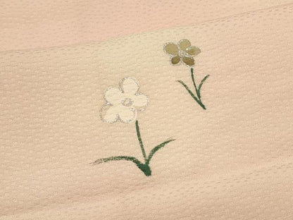 平和屋着物＃羽織　草花文　暈し染め　銀彩　正絹　逸品　CABJ5441in