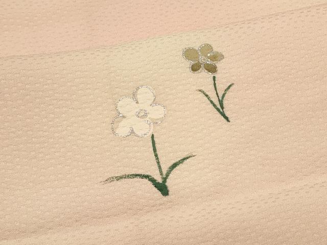 平和屋着物＃羽織　草花文　暈し染め　銀彩　正絹　逸品　CABJ5441in