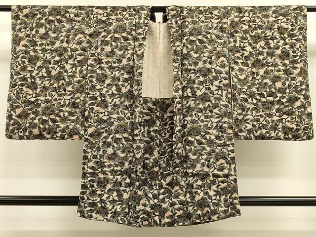 平和屋着物＃羽織　型染め　更紗花文　正絹　逸品　CABJ5442in