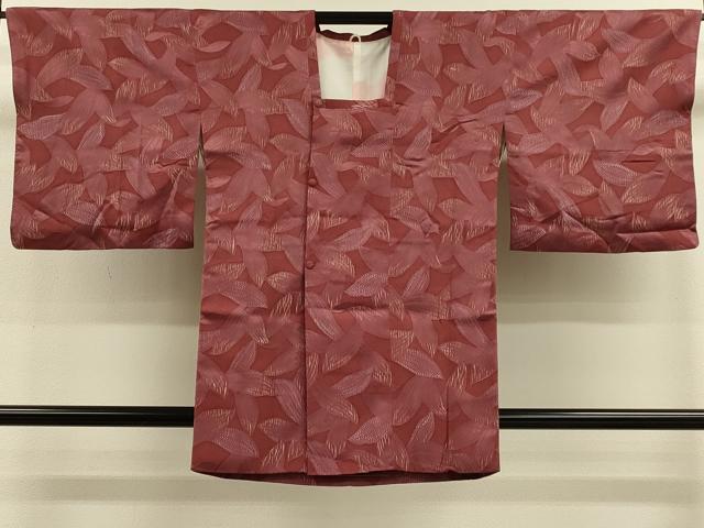 平和屋着物＃道行コート　地紋起こし　葉づくし　正絹　逸品　CABJ5447in