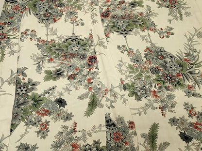 平和屋着物＃羽織　草花文　正絹　逸品　CABJ5448in