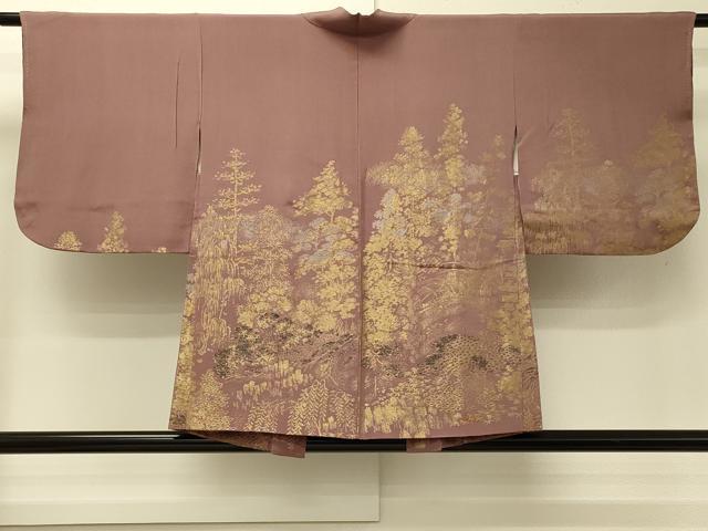 平和屋着物＃羽織　寿光織　樹林文　金銀糸　正絹　逸品　CABJ5450in