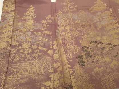 平和屋着物＃羽織　寿光織　樹林文　金銀糸　正絹　逸品　CABJ5450in