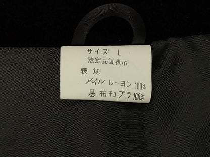平和屋着物＃和装コート　黒地　ベロア　CABJ5453in