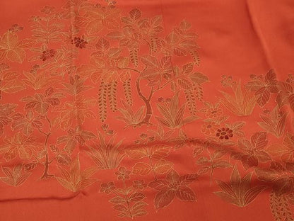 平和屋着物＃道行コート　刺繍　草花文　金彩　ロング丈　正絹　逸品　未使用　CABJ5460in