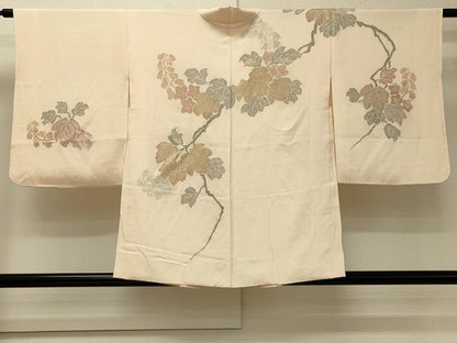 平和屋着物＃羽織　寿光織　枝葉文　金銀糸　正絹　逸品　CABJ5461in
