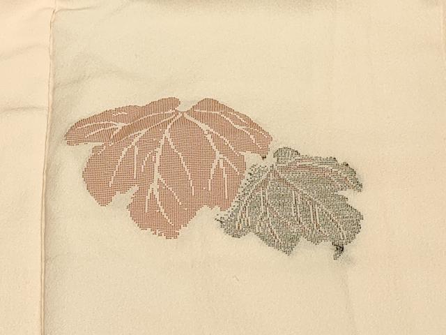平和屋着物＃羽織　寿光織　枝葉文　金銀糸　正絹　逸品　CABJ5461in