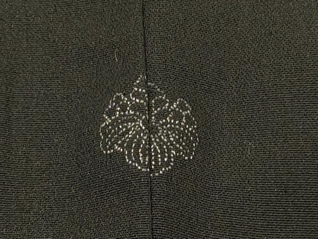 平和屋着物＃羽織　総刺繍　枝花文　黒地　正絹　逸品　CABJ5465in