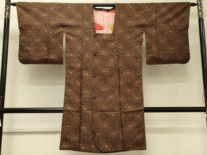 平和屋着物＃道行コート　花づくし　ロング丈　正絹　逸品　CABJ5478in