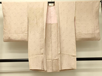 平和屋着物＃羽織　色無地　乱菊地紋　薄桜色　正絹　逸品　CABJ5483in