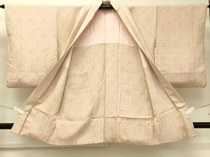 平和屋着物＃羽織　色無地　乱菊地紋　薄桜色　正絹　逸品　CABJ5483in
