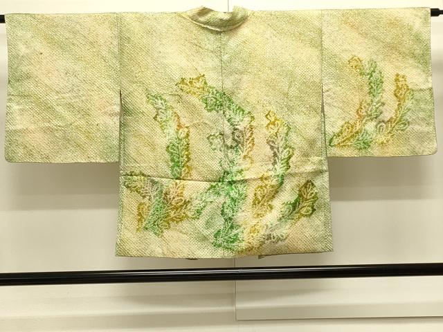 平和屋着物＃羽織　総絞り　草葉文　正絹　逸品　CABJ5486in