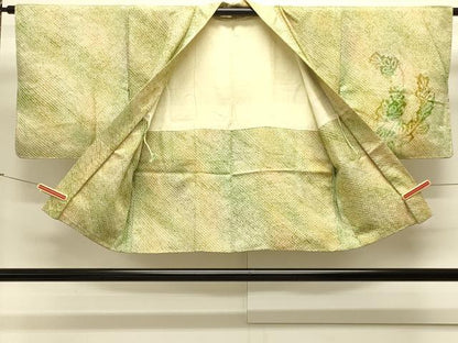 平和屋着物＃羽織　総絞り　草葉文　正絹　逸品　CABJ5486in