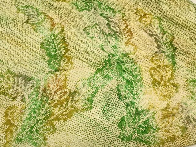 平和屋着物＃羽織　総絞り　草葉文　正絹　逸品　CABJ5486in