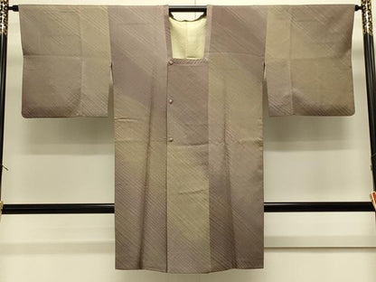 平和屋着物＃道行コート　斜線文　暈し染め　高島屋扱い　ロング丈　正絹　逸品　CABJ5492in
