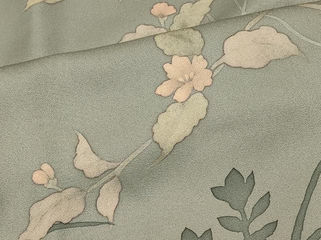 平和屋着物＃道行コート　ろうけつ染め　枝花文　シルエット　正絹　逸品　CABJ5496in
