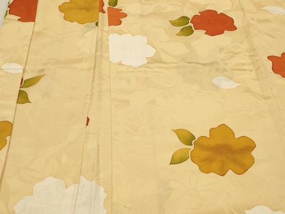 平和屋着物＃羽織　地紋起こし　草花文　正絹　逸品　未使用　CABJ5497in