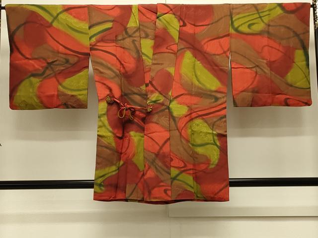 平和屋着物＃道中着　抽象文　暈し染め　正絹　逸品　CABJ5499in