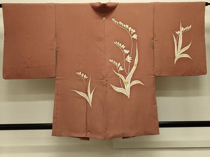 平和屋着物＃羽織　駒刺繍　すずらん　鈴蘭　金糸　正絹　逸品　CABJ5505in
