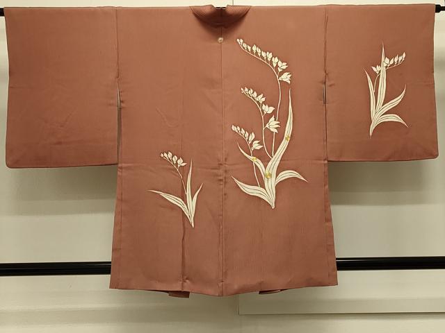 平和屋着物＃羽織　駒刺繍　すずらん　鈴蘭　金糸　正絹　逸品　CABJ5505in