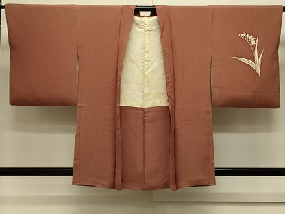 平和屋着物＃羽織　駒刺繍　すずらん　鈴蘭　金糸　正絹　逸品　CABJ5505in