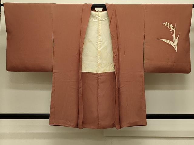 平和屋着物＃羽織　駒刺繍　すずらん　鈴蘭　金糸　正絹　逸品　CABJ5505in