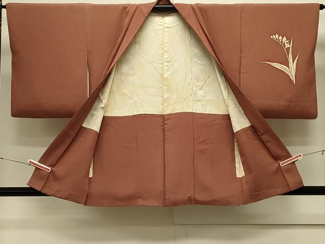 平和屋着物＃羽織　駒刺繍　すずらん　鈴蘭　金糸　正絹　逸品　CABJ5505in