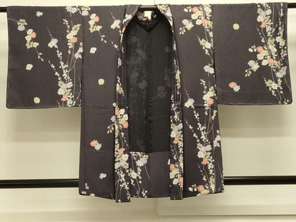 平和屋着物＃羽織　単衣　枝垂れ花文　反端付き　正絹　逸品　未使用　CABJ5509in