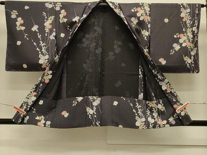 平和屋着物＃羽織　単衣　枝垂れ花文　反端付き　正絹　逸品　未使用　CABJ5509in
