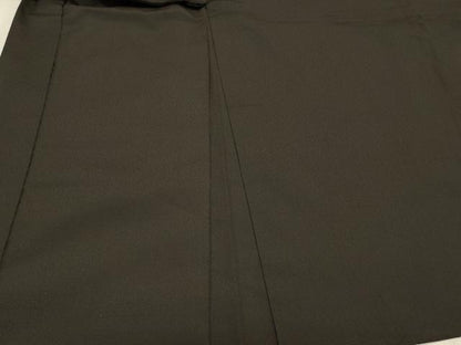 平和屋着物＃男性　長羽織　紬地　霞文　黒地　正絹　逸品　CABJ5514in