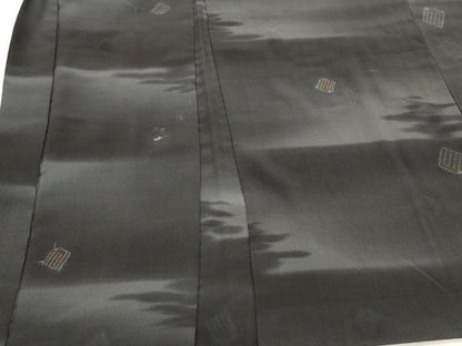 平和屋着物＃羽織　霞箔散らし　暈し染め　黒地　金糸　正絹　逸品　CABJ5515in
