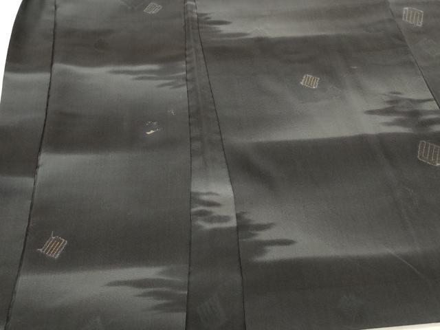 平和屋着物＃羽織　霞箔散らし　暈し染め　黒地　金糸　正絹　逸品　CABJ5515in