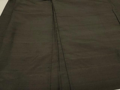 平和屋着物＃男性　長羽織　紬地　単衣　黒地　正絹　逸品　CABJ5517in