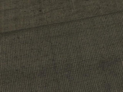 平和屋着物＃男性　長羽織　紬地　縞　黒地　正絹　逸品　CABJ5519in