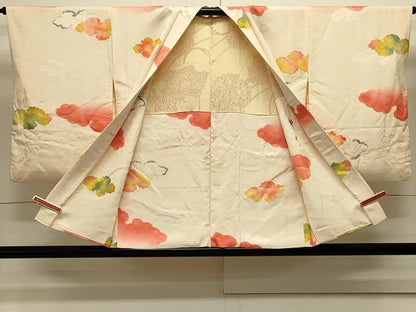 平和屋着物＃羽織　地紋起こし　雲重ね文　暈し染め　正絹　逸品　CABJ5522in