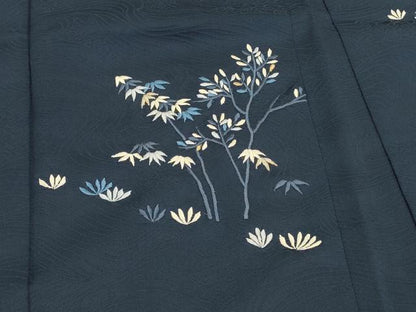 平和屋着物＃羽織　総刺繍　笹竹文　金糸　正絹　逸品　CABJ5524in