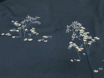 平和屋着物＃羽織　総刺繍　笹竹文　金糸　正絹　逸品　CABJ5524in