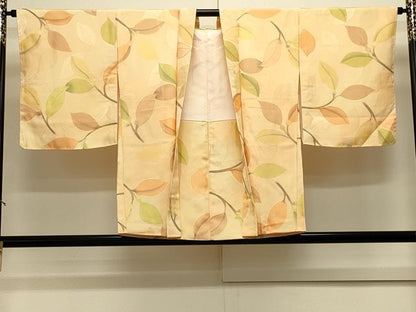 平和屋着物＃羽織　地紋起こし　枝葉文　暈し染め　正絹　逸品　未使用　CABJ5526in