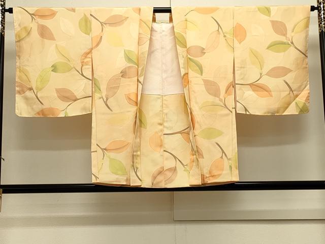 平和屋着物＃羽織　地紋起こし　枝葉文　暈し染め　正絹　逸品　未使用　CABJ5526in