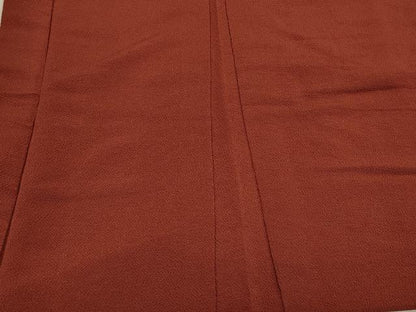 平和屋着物＃羽織　色無地　檜皮色　鬼しぼ縮緬　正絹　逸品　CABJ5529in
