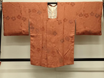 平和屋着物＃道行コート　地紋起こし　花づくし　正絹　逸品　CABJ5535in
