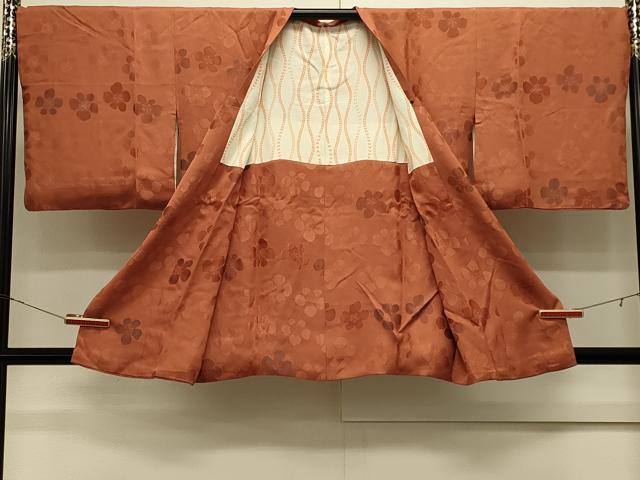 平和屋着物＃道行コート　地紋起こし　花づくし　正絹　逸品　CABJ5535in