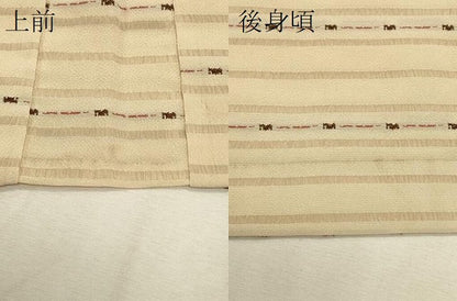 平和屋着物＃羽織　横段文　正絹　逸品　未使用　CABJ5537in