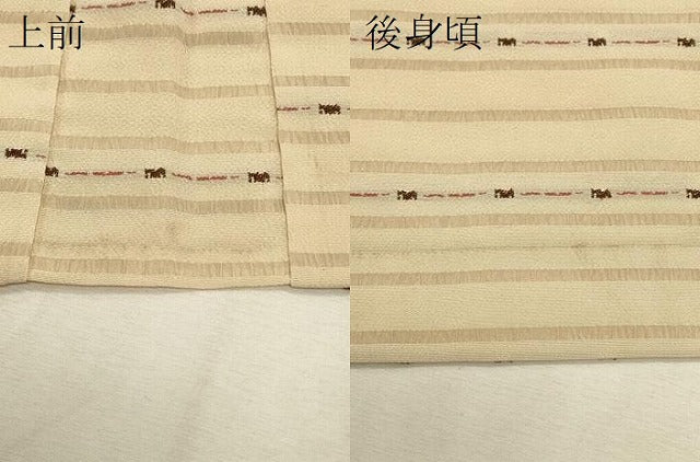 平和屋着物＃羽織　横段文　正絹　逸品　未使用　CABJ5537in