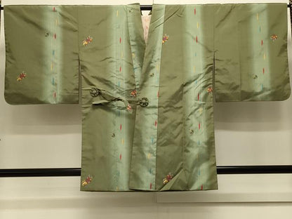 平和屋着物＃道中着　紬地　鈴　間道　暈し染め　正絹　逸品　CABJ5540in