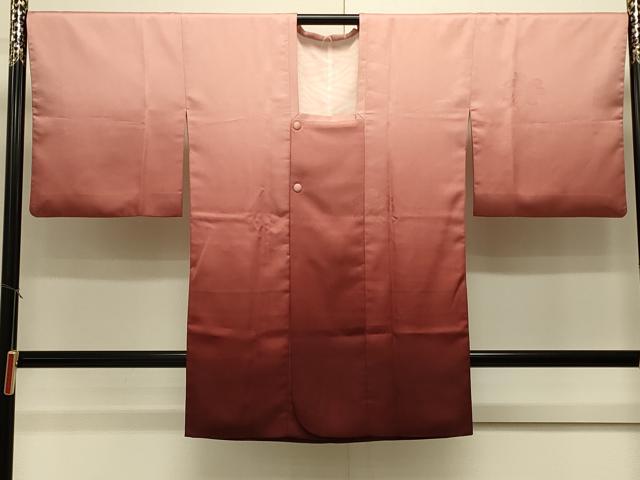 平和屋着物＃道行コート　草花地紋　暈し染め　ロング丈　正絹　逸品　CABJ5541in